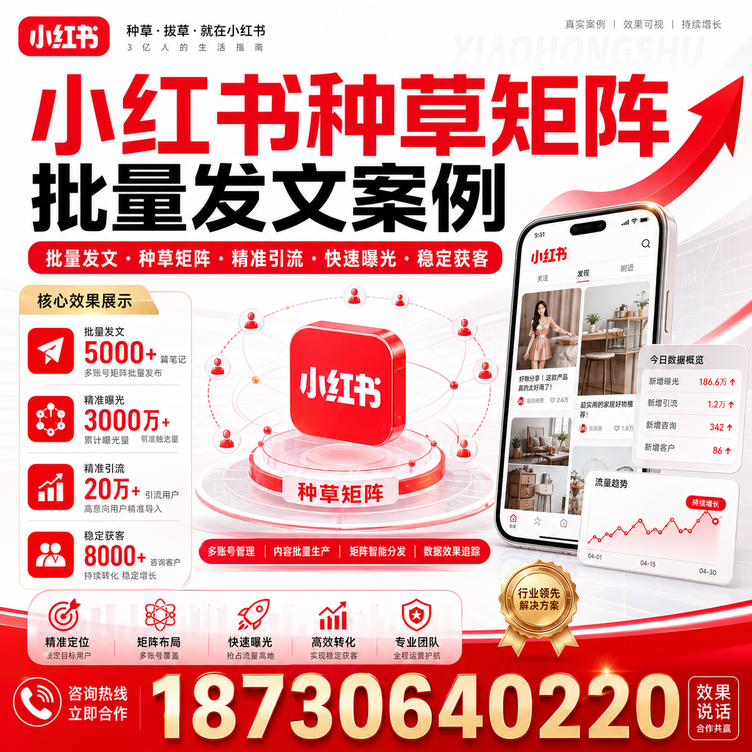 石家庄小红书种草矩阵批量发文案例